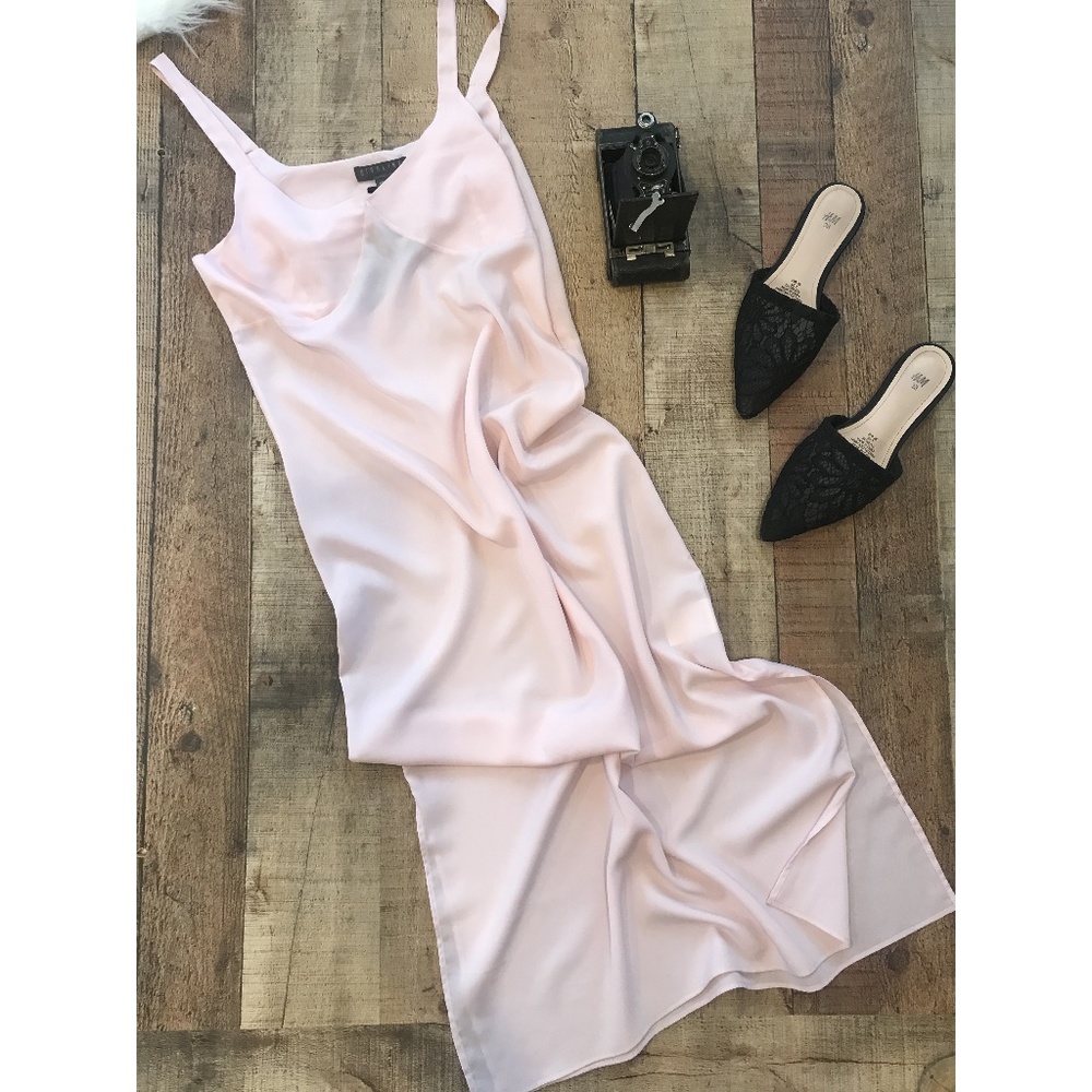 Highline Collective Pink Slip Dress Maxi NEW